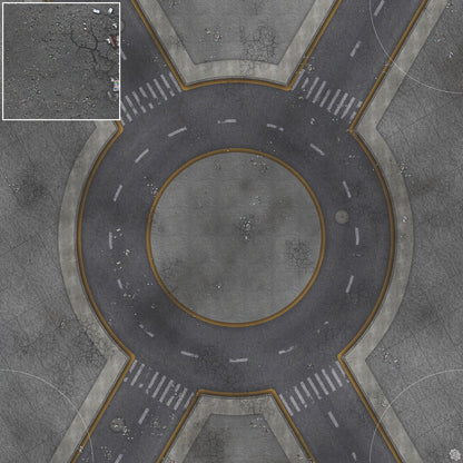 Mats by Mars: Crime Alley (Circle) Tabletop Wargaming Play Mat