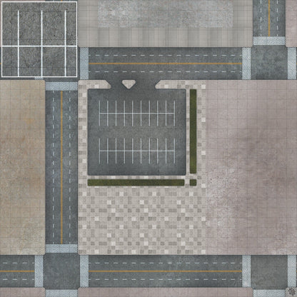 Mats by Mars: Streets of Justice B Tabletop Wargaming Play Mat