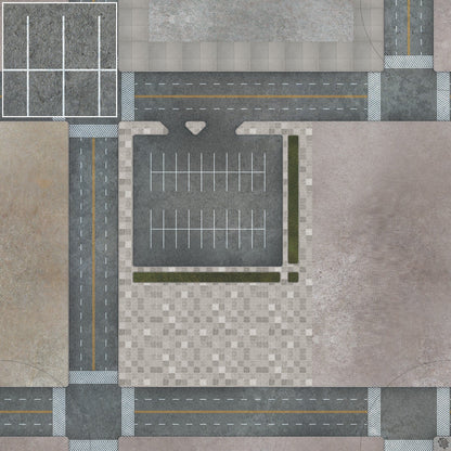 Mats by Mars: Streets of Justice B Tabletop Wargaming Play Mat