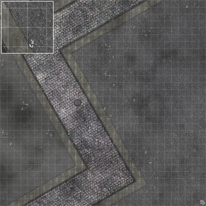 Mats by Mars: Victorian Alley (Bend Rd) Tabletop Wargaming Play Mat