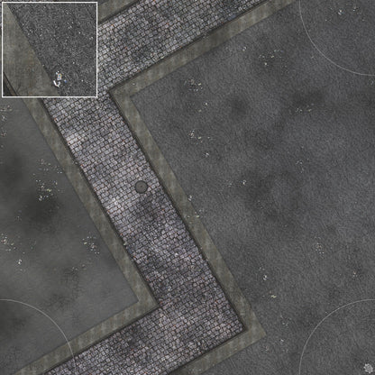 Mats by Mars: Victorian Alley (Bend Rd) Tabletop Wargaming Play Mat