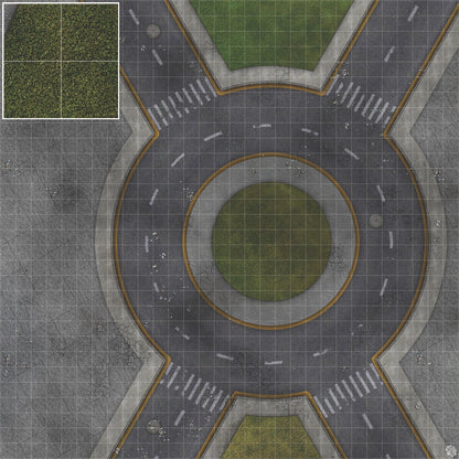 Mats by Mars: Park Avenue (Circle) Tabletop Wargaming Play Mat