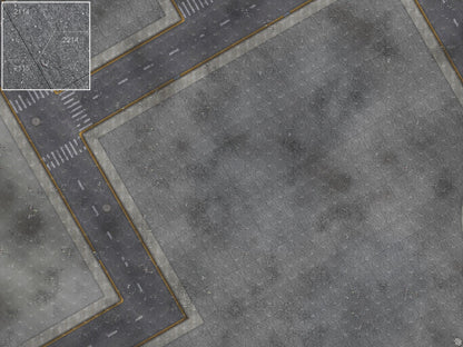 Mats by Mars: Crime Alley (Bend Rd) Tabletop Wargaming Play Mat