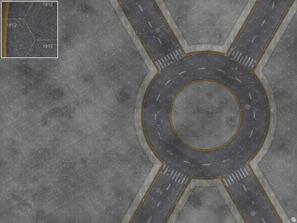 Mats by Mars: Crime Alley (Circle) Tabletop Wargaming Play Mat