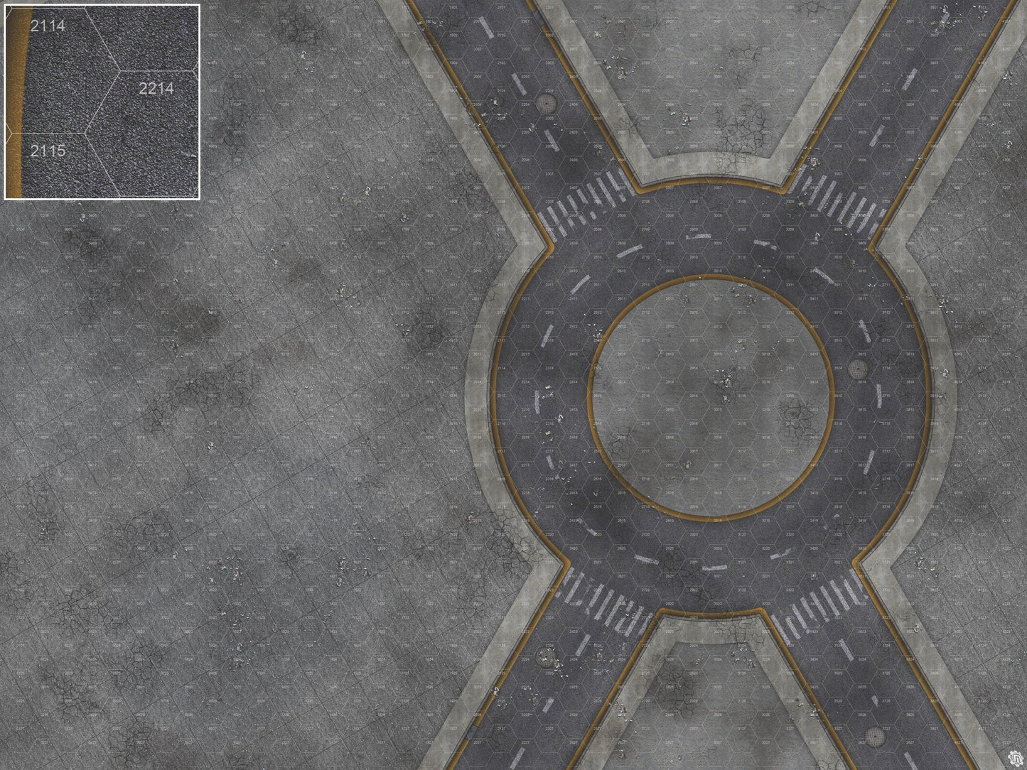 Mats by Mars: Crime Alley (Circle) Tabletop Wargaming Play Mat