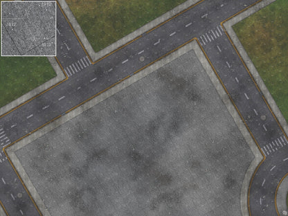 Park Avenue Intersection Urban Play Mat - Premium Tabletop Wargaming Surface by Mats by Mars