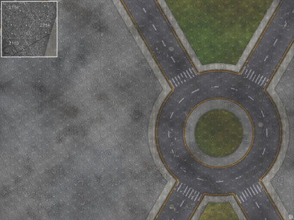 Mats by Mars: Park Avenue (Circle) Tabletop Wargaming Play Mat