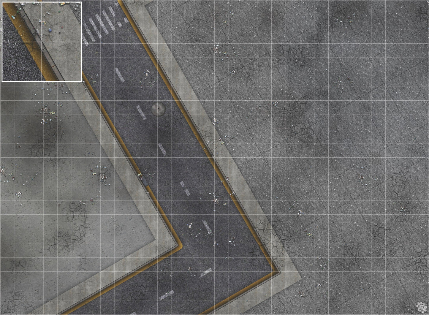 Mats by Mars: Crime Alley (Bend Rd) Tabletop Wargaming Play Mat