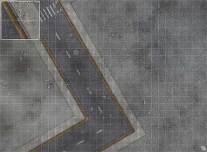 Mats by Mars: Crime Alley (Bend Rd) Tabletop Wargaming Play Mat