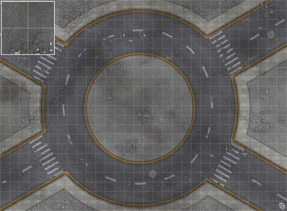 Mats by Mars: Crime Alley (Circle) Tabletop Wargaming Play Mat