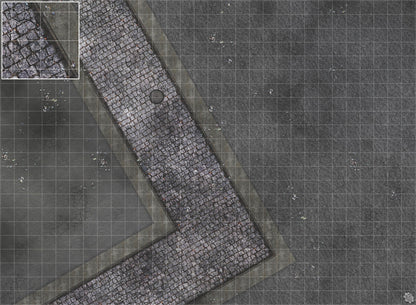 Mats by Mars: Victorian Alley (Bend Rd) Tabletop Wargaming Play Mat