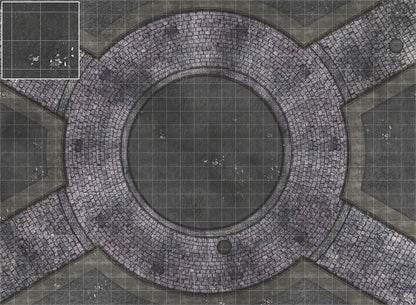 Mats by Mars: Victorian Alley (Circle) Tabletop Wargaming Play Mat