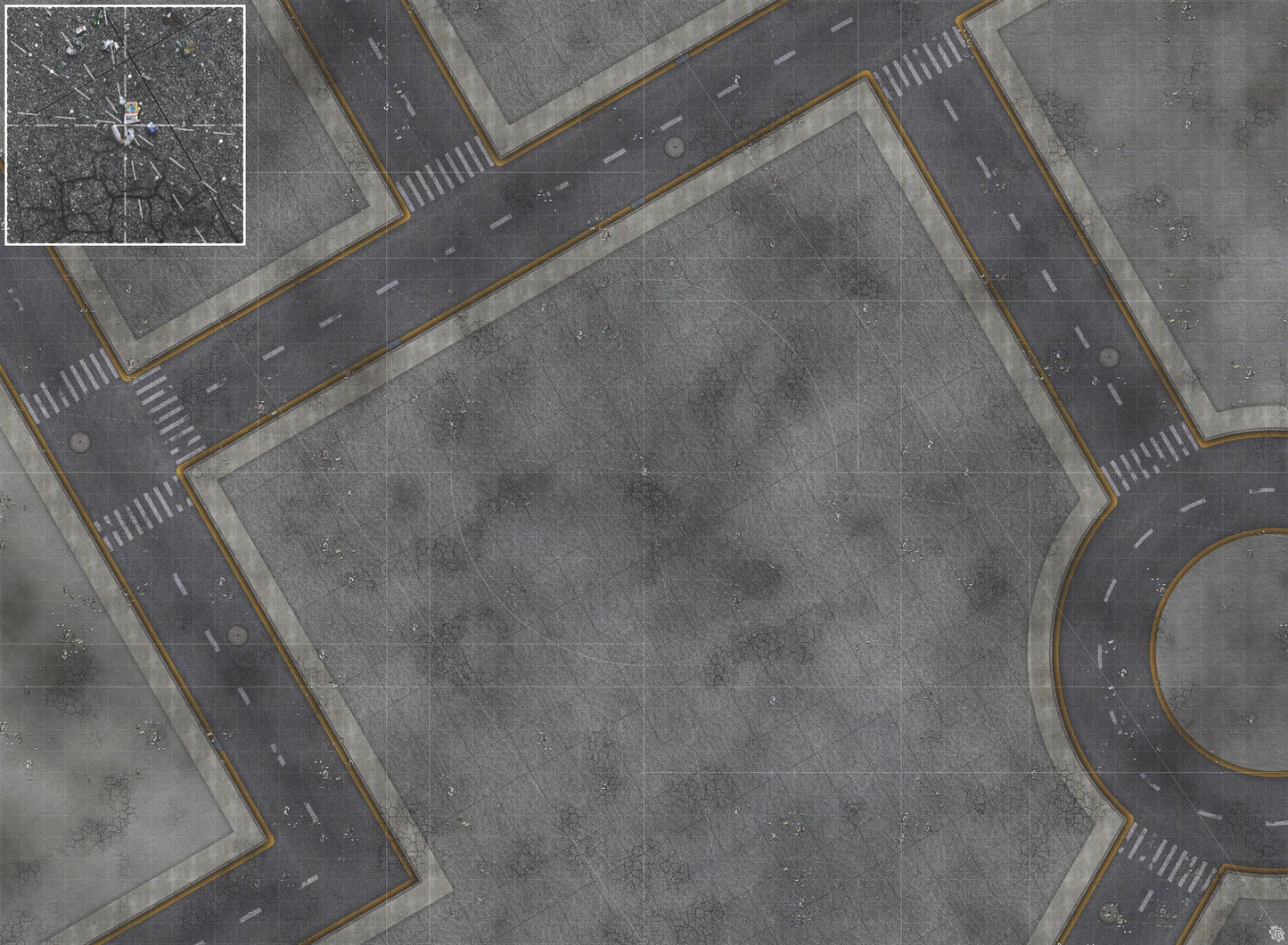 Mats by Mars: Crime Alley (Bend Rd) Tabletop Wargaming Play Mat