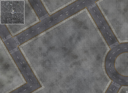 Mats by Mars: Crime Alley (Bend Rd) Tabletop Wargaming Play Mat