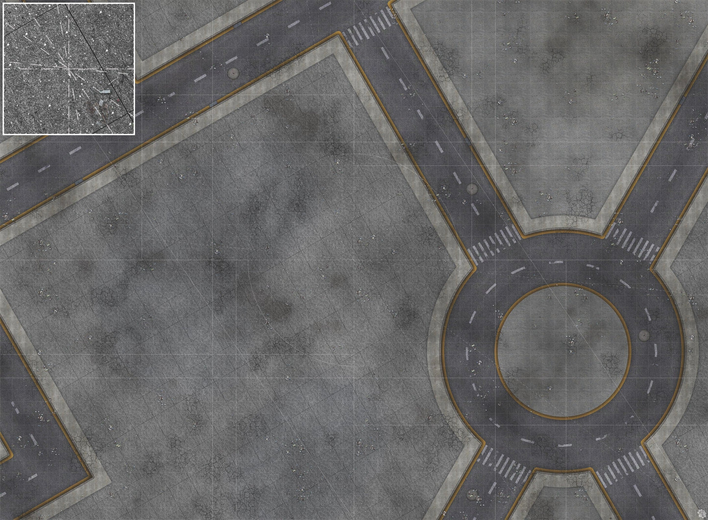 Mats by Mars: Crime Alley (Circle) Tabletop Wargaming Play Mat