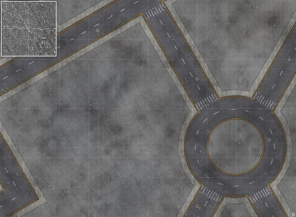 Mats by Mars: Crime Alley (Circle) Tabletop Wargaming Play Mat