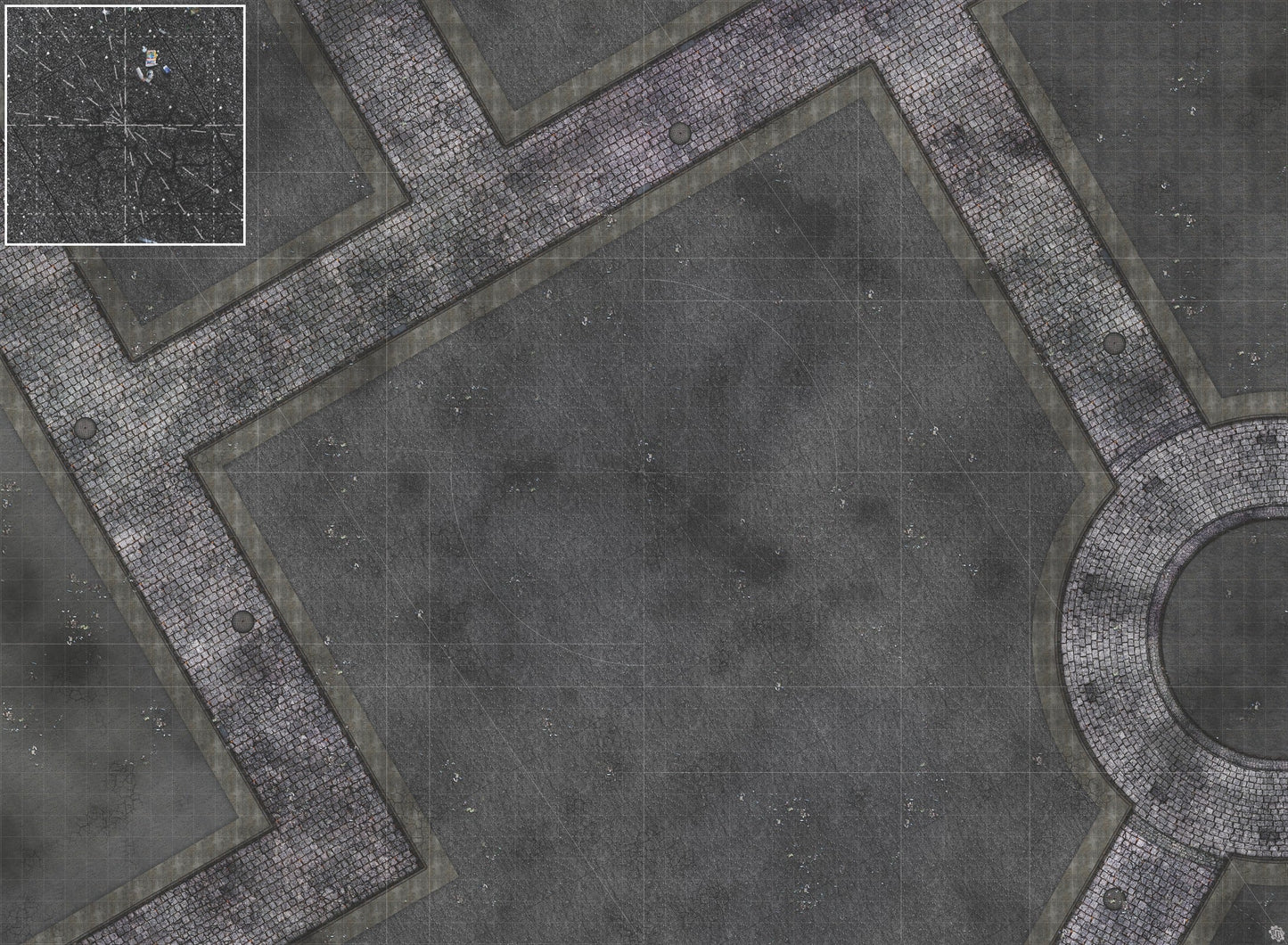 Mats by Mars: Victorian Alley (Bend Rd) Tabletop Wargaming Play Mat