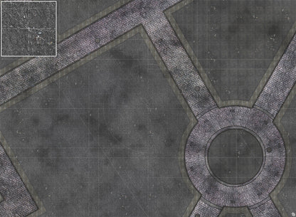 Mats by Mars: Victorian Alley (Intersection) Tabletop Wargaming Play Mat