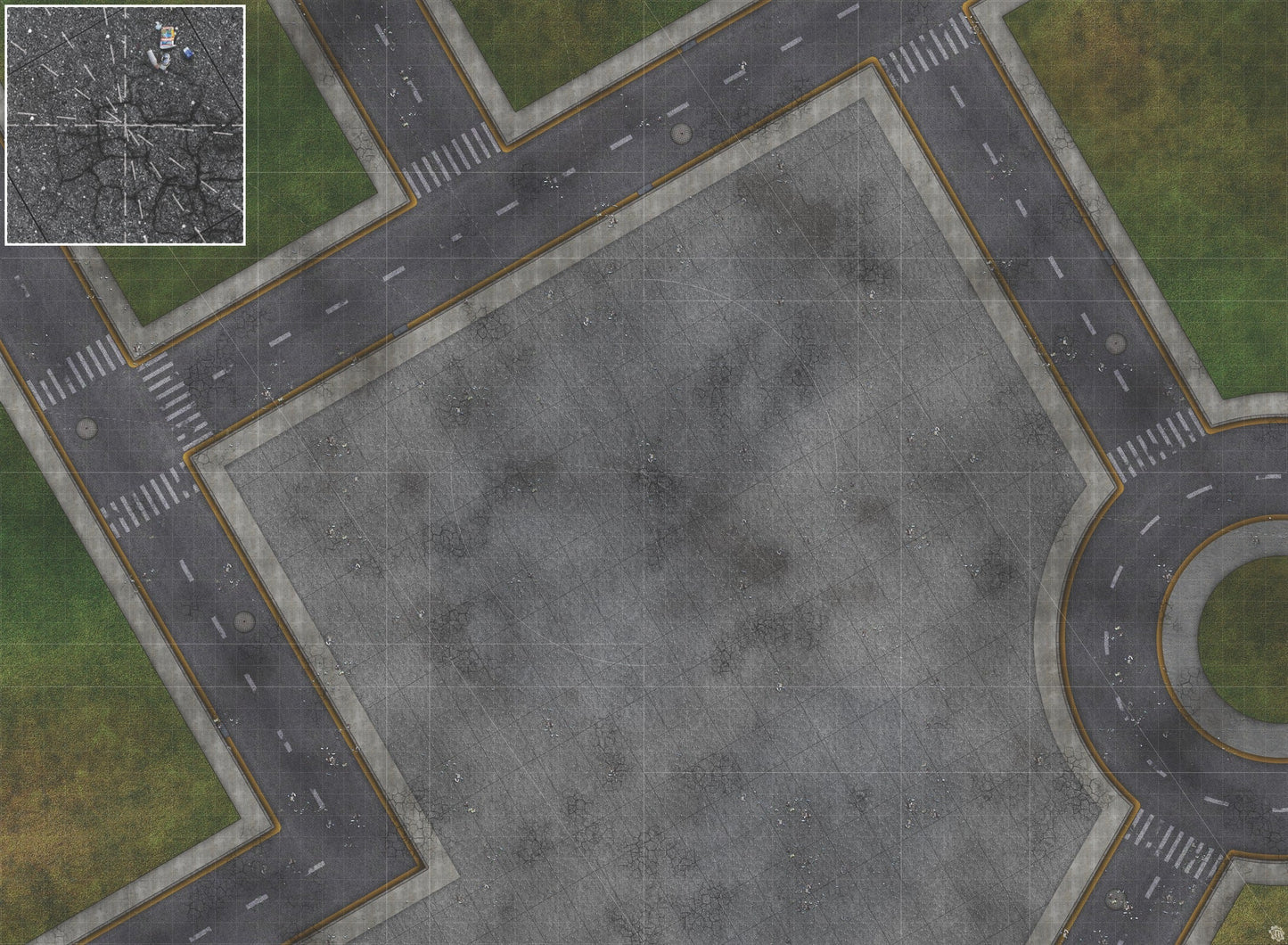 Mats by Mars: Park Avenue (Bend Rd) Tabletop Wargaming Play Mat
