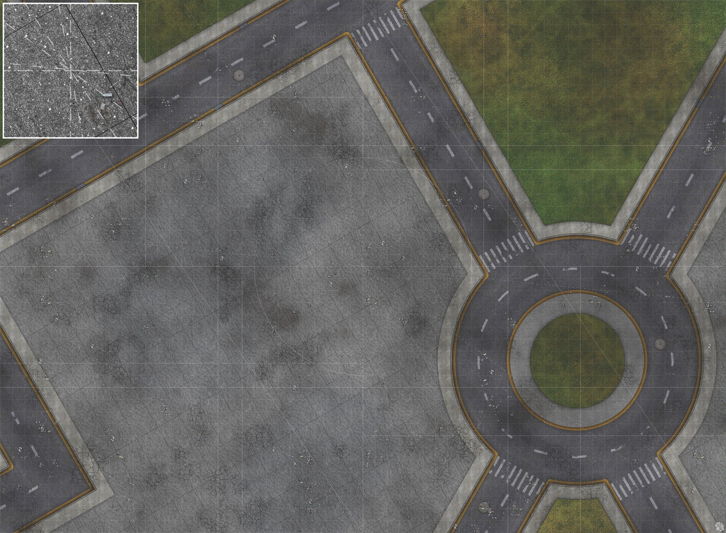 Mats by Mars: Park Avenue (Circle) Tabletop Wargaming Play Mat