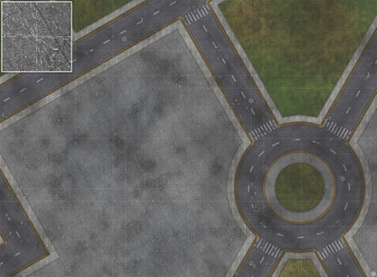Mats by Mars: Park Avenue (Circle) Tabletop Wargaming Play Mat