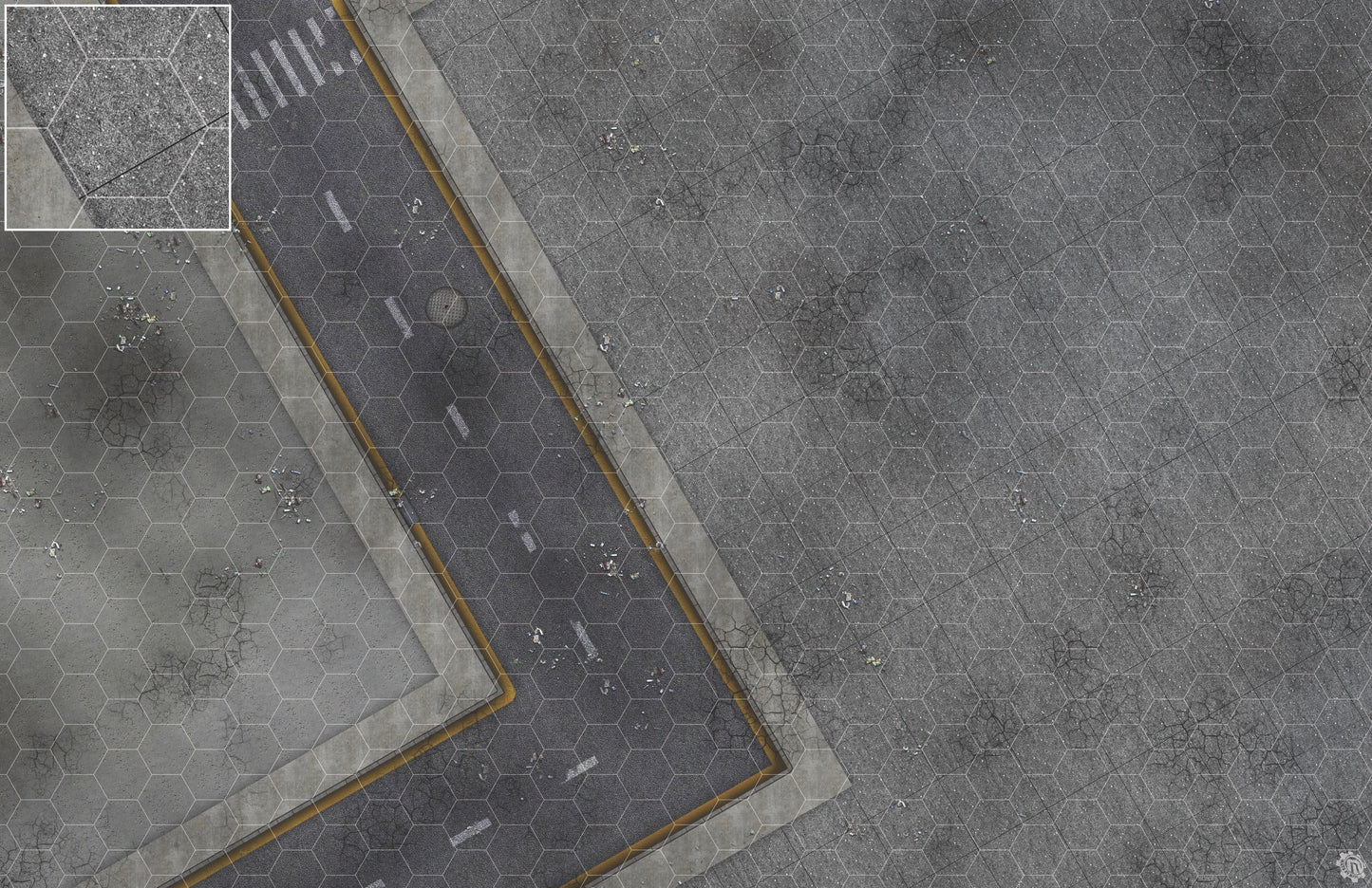 Mats by Mars: Crime Alley (Bend Rd) Tabletop Wargaming Play Mat