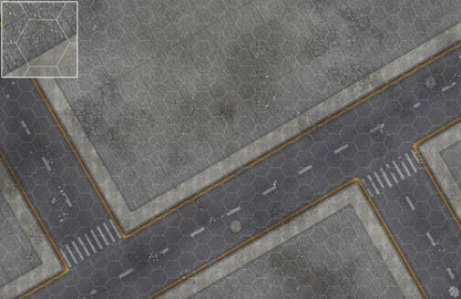 Mats by Mars: Crime Alley (Intersection) Tabletop Wargaming Play Mat