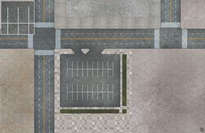 Mats by Mars: Streets of Justice B Tabletop Wargaming Play Mat