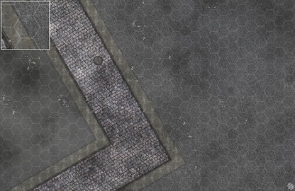Mats by Mars: Victorian Alley (Bend Rd) Tabletop Wargaming Play Mat