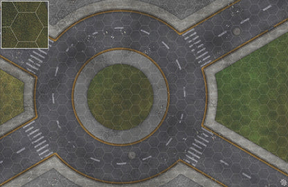 Mats by Mars: Park Avenue (Circle) Tabletop Wargaming Play Mat