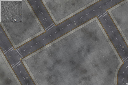 Mats by Mars: Crime Alley (Bend Rd) Tabletop Wargaming Play Mat