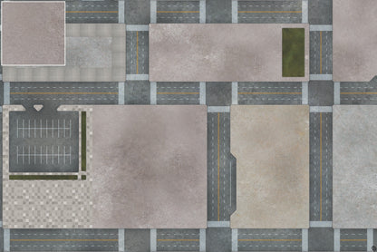 Mats by Mars: Streets of Justice B Tabletop Wargaming Play Mat