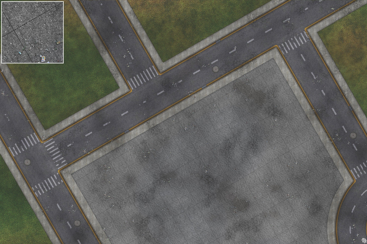 Mats by Mars: Park Avenue (Bend Rd) Tabletop Wargaming Play Mat