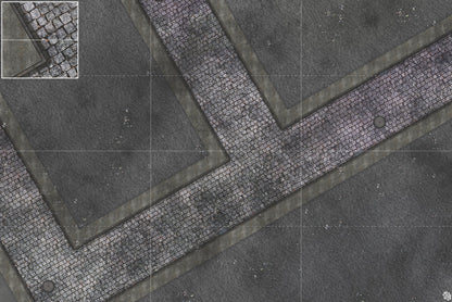 Mats by Mars: Victorian Alley (Bend Rd) Tabletop Wargaming Play Mat