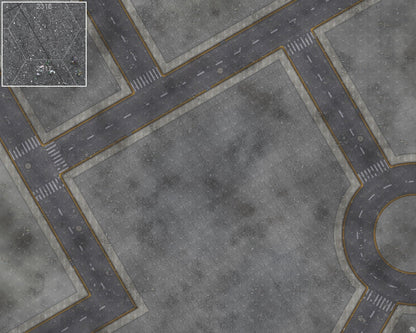 Mats by Mars: Crime Alley (Bend Rd) Tabletop Wargaming Play Mat