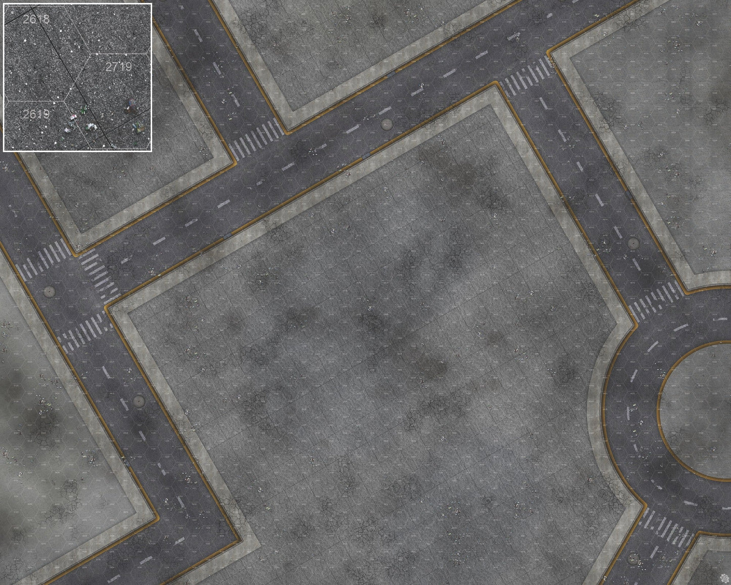 Mats by Mars: Crime Alley (Bend Rd) Tabletop Wargaming Play Mat