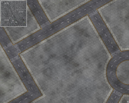 Mats by Mars: Crime Alley (Bend Rd) Tabletop Wargaming Play Mat
