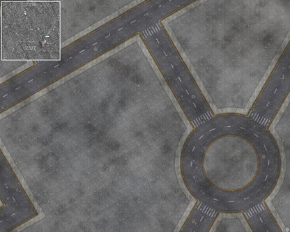Mats by Mars: Crime Alley (Circle) Tabletop Wargaming Play Mat