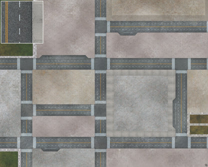 Mats by Mars: Streets of Justice A Tabletop Wargaming Play Mat