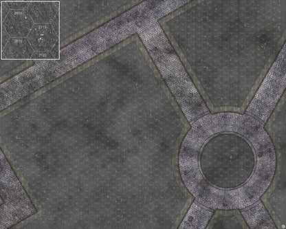 Mats by Mars: Victorian Alley (Intersection) Tabletop Wargaming Play Mat