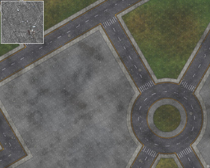 Mats by Mars: Park Avenue (Circle) Tabletop Wargaming Play Mat