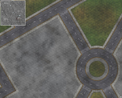Mats by Mars: Park Avenue (Circle) Tabletop Wargaming Play Mat