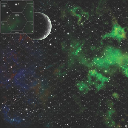 Mats by Mars: Emerald Cloud Tabletop Wargaming Space Play Mat