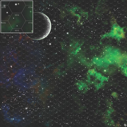 Mats by Mars: Emerald Cloud Tabletop Wargaming Space Play Mat
