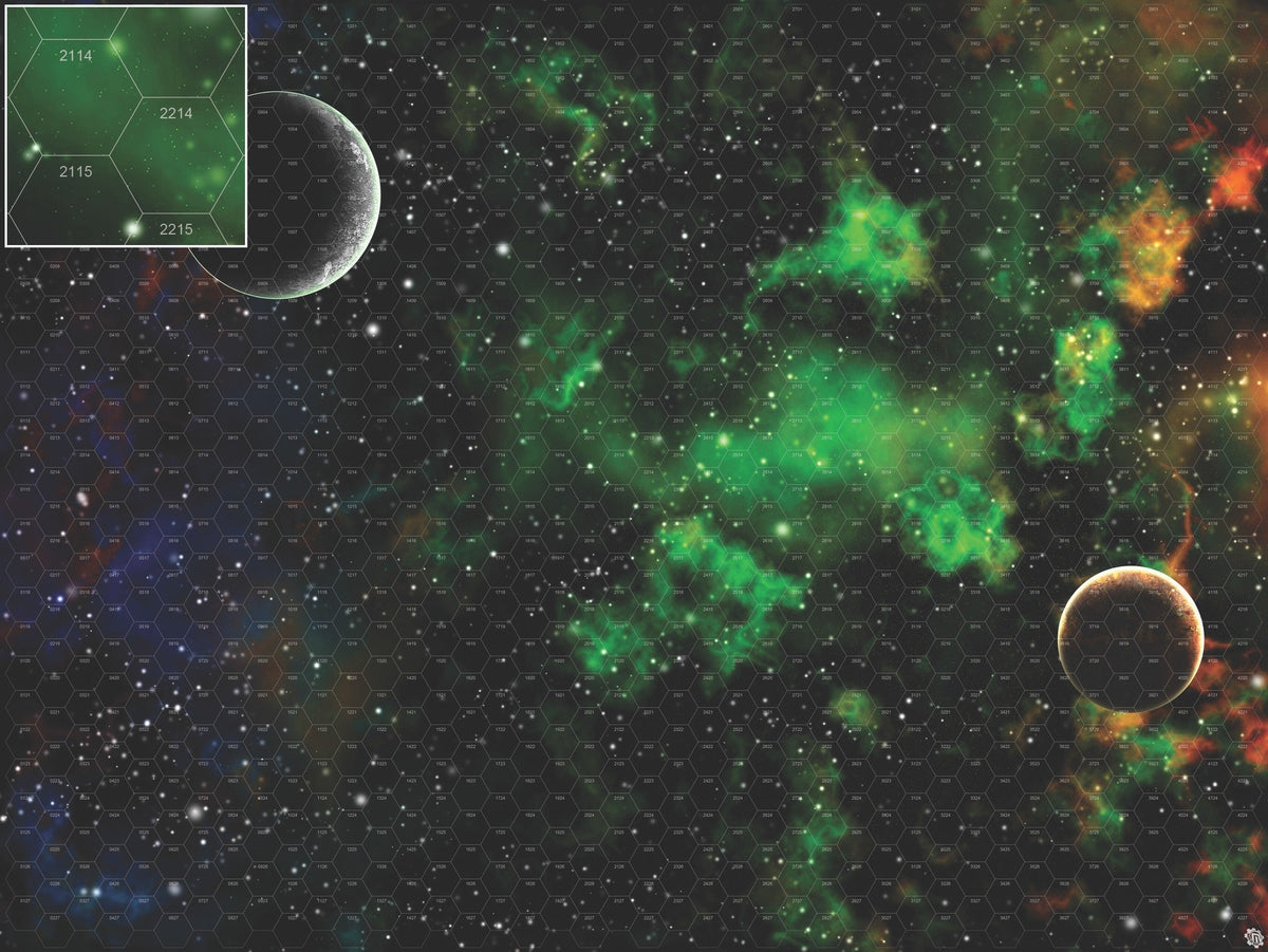 Mats by Mars: Emerald Cloud Tabletop Wargaming Space Play Mat
