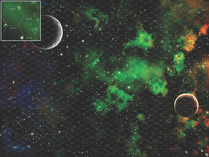Mats by Mars: Emerald Cloud Tabletop Wargaming Space Play Mat