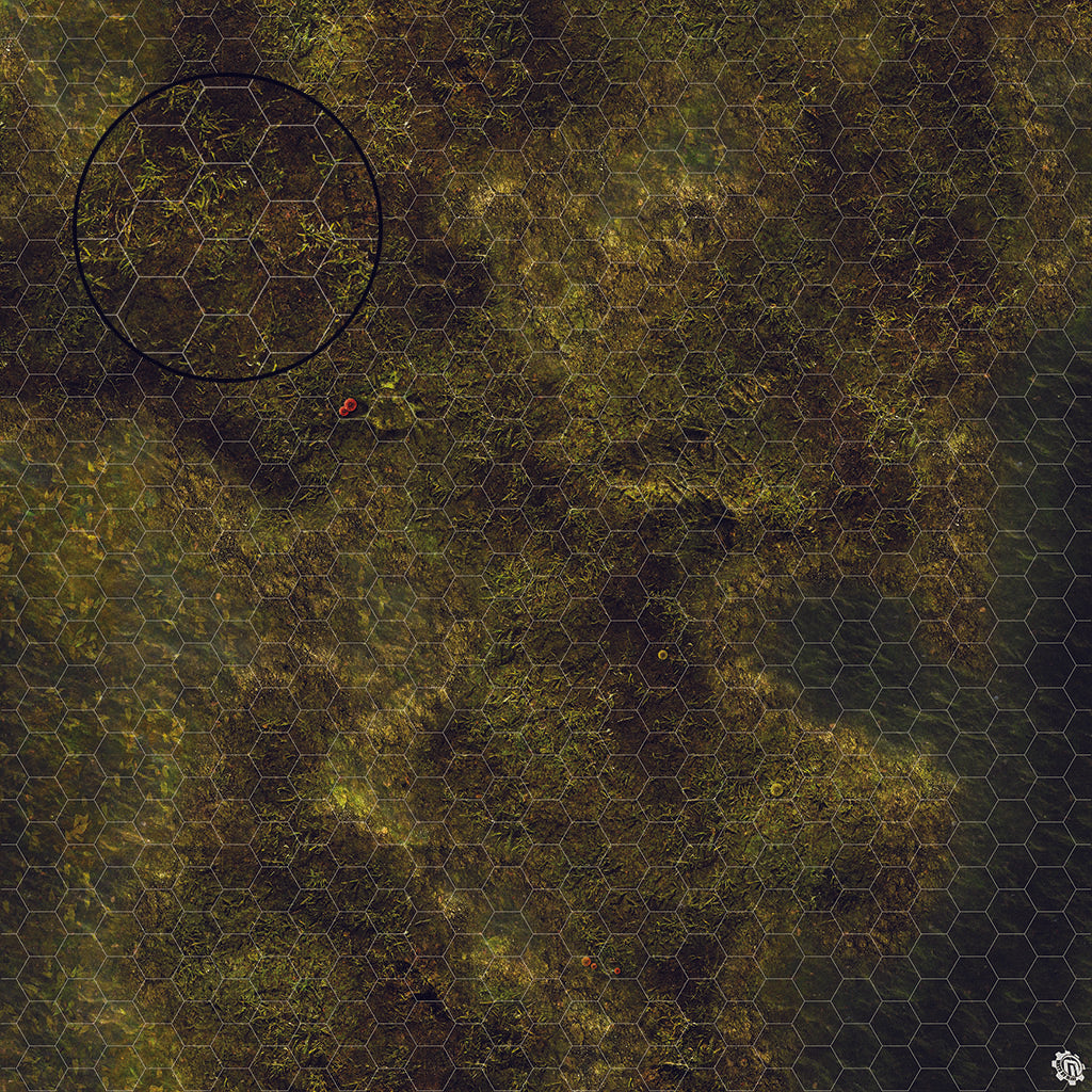 Swamplands Bog Play Mat - Premium Tabletop Wargaming Surface by Mats by Mars