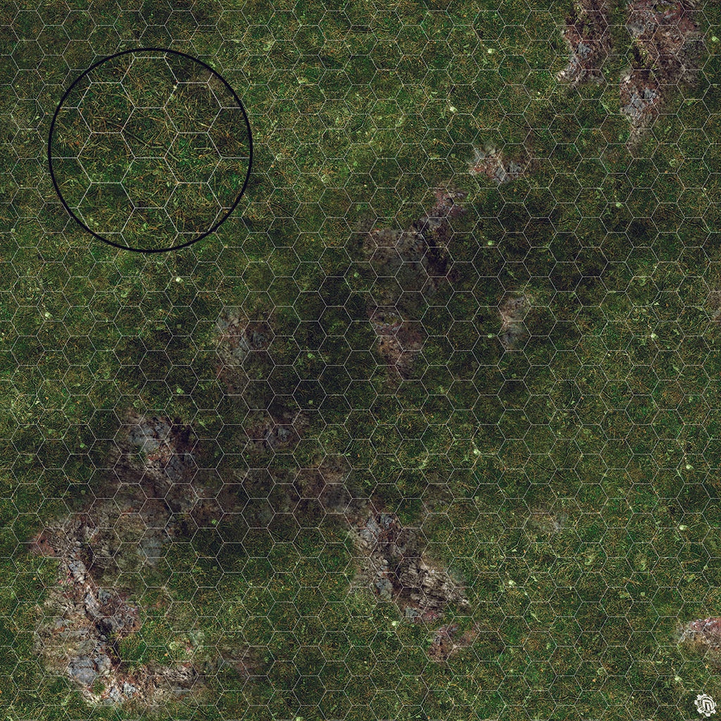 Mats by Mars: Green Hills Tabletop Wargaming Play Mat - Premium Gaming Surface