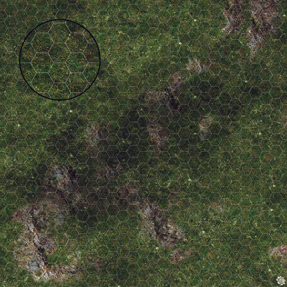 Mats by Mars: Green Hills Tabletop Wargaming Play Mat - Premium Gaming Surface