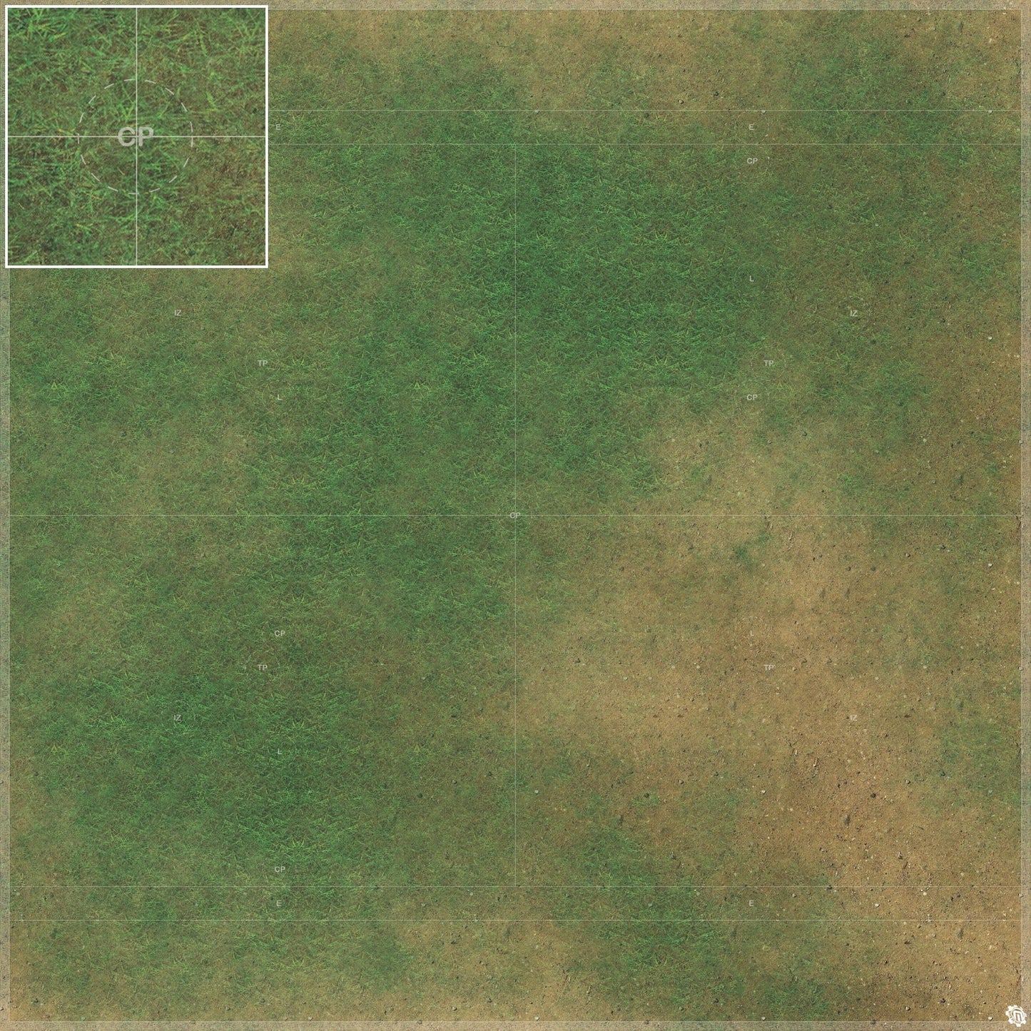 Mats by Mars: Grassy Spring Tabletop Wargaming Play Mat